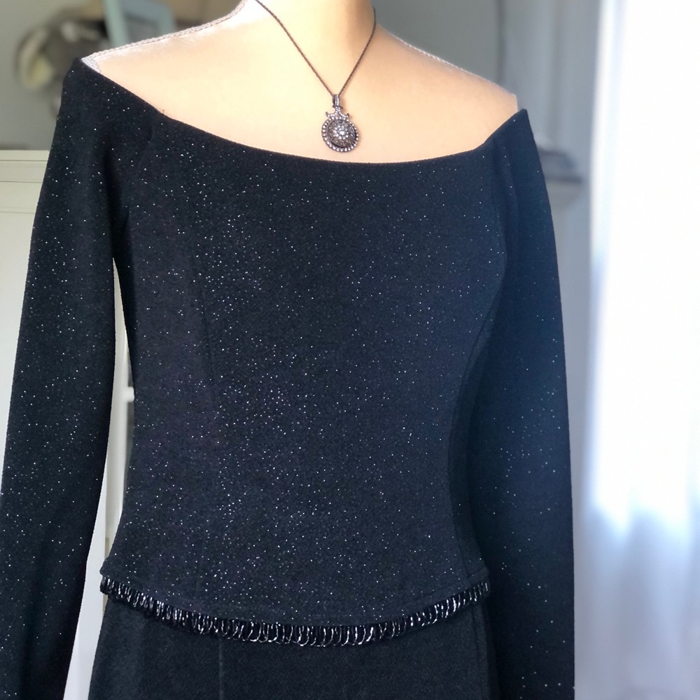 Scott McClintock Black Long Sleeve Dress